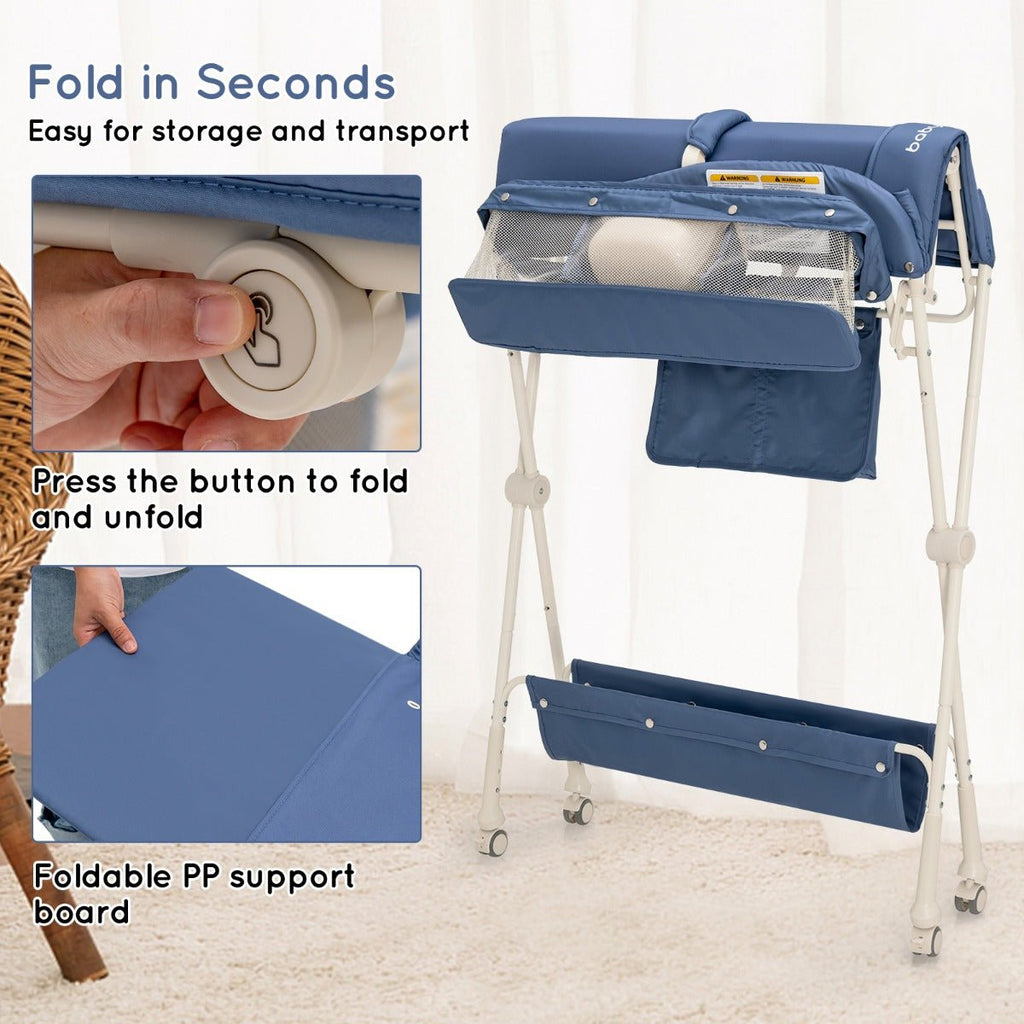 Buy Blue Foldable Baby Change Table Kids Mega Mart