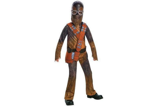 Chewbacca kids costume jumpsuit and mask, perfect for fun home playtime adventures.