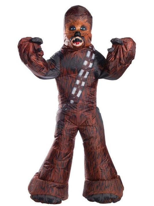 Inflatable Chewbacca costume for adults, perfect for Star Wars-themed home parties. Official merchandise.