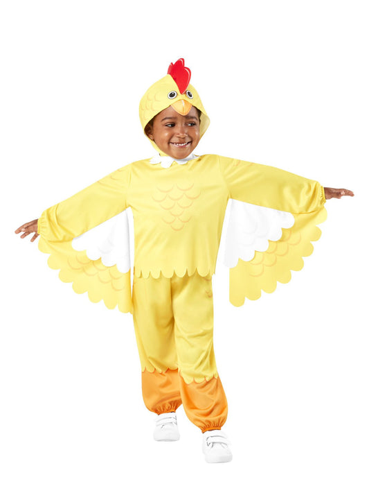 Toddler chicken Halloween costume with attachable wings for playful and adorable dress-up fun