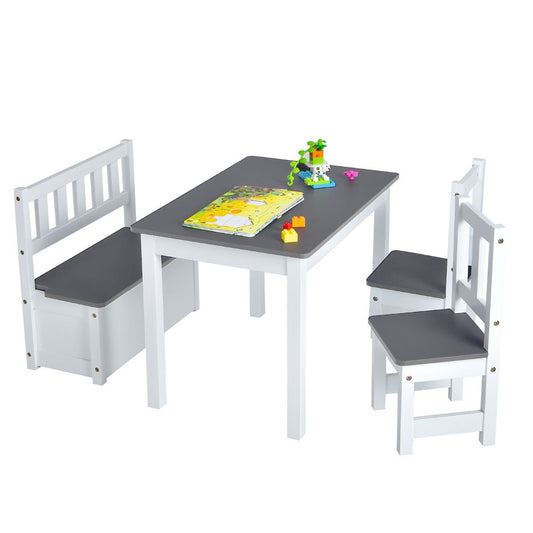 Children Activity Table with Storage Bench - Organize, Learn, Play