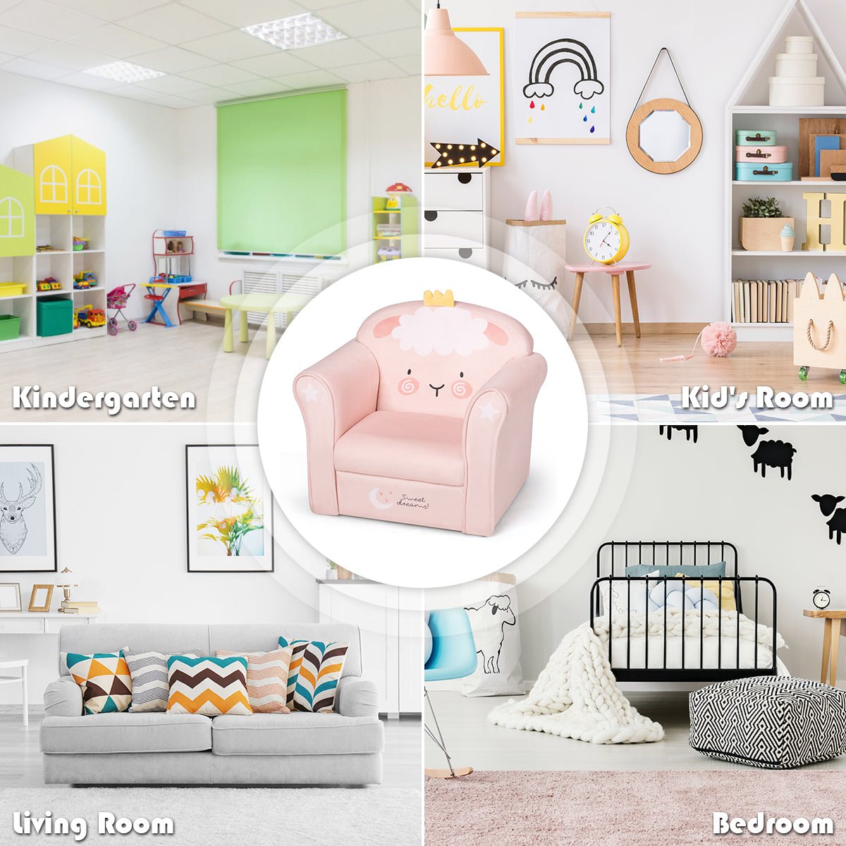 Children's Sofa: Adorable Lamb Design for Bedroom Comfort and Joy