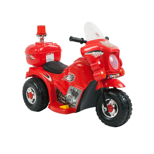 Red Electric Ride-on Motorcycle for Kids, Rechargeable, Up to 1 hour playtime