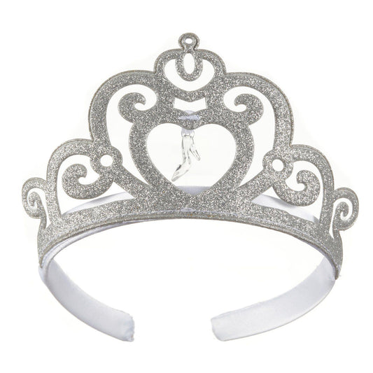 Silver tiara headband inspired by Disneys Cinderella for young princess dress-up play.