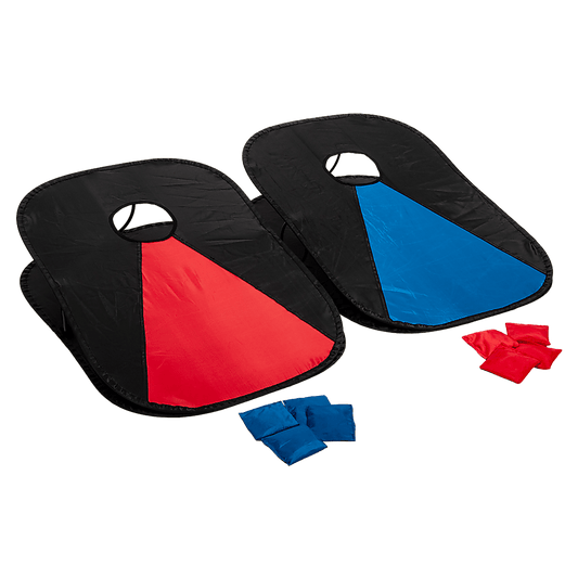 Kids portable bean bag toss game with carry case for outdoor fun