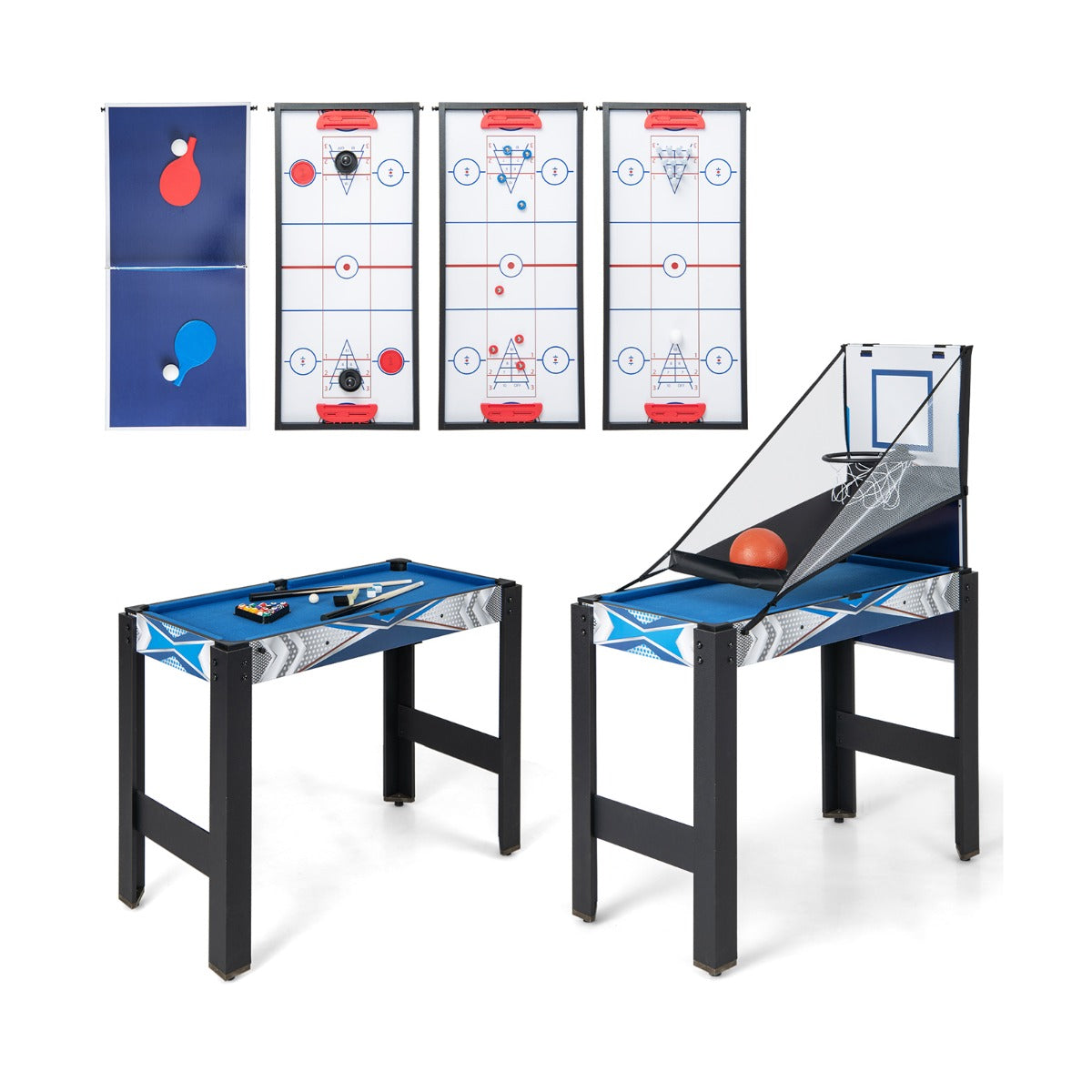 6 in 1 Multi-Game Table Set offering versatile family entertainment for kids at home.