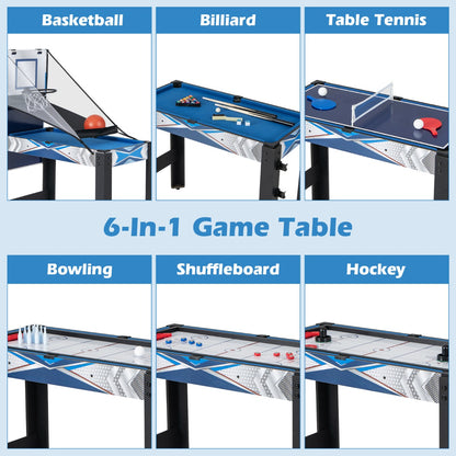 Versatile 6-in-1 game table for kids - perfect for family entertainment and fun at home.