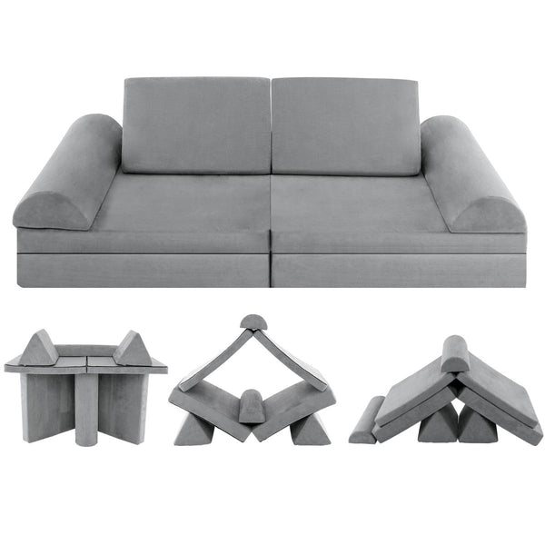 Play, Lounge, and Enjoy with Our Grey Convertible Sofa!