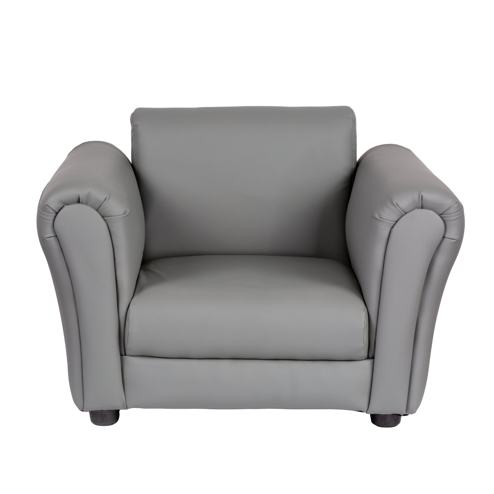 Get Cozy with the Kids' Grey Sofa and Footstool Set