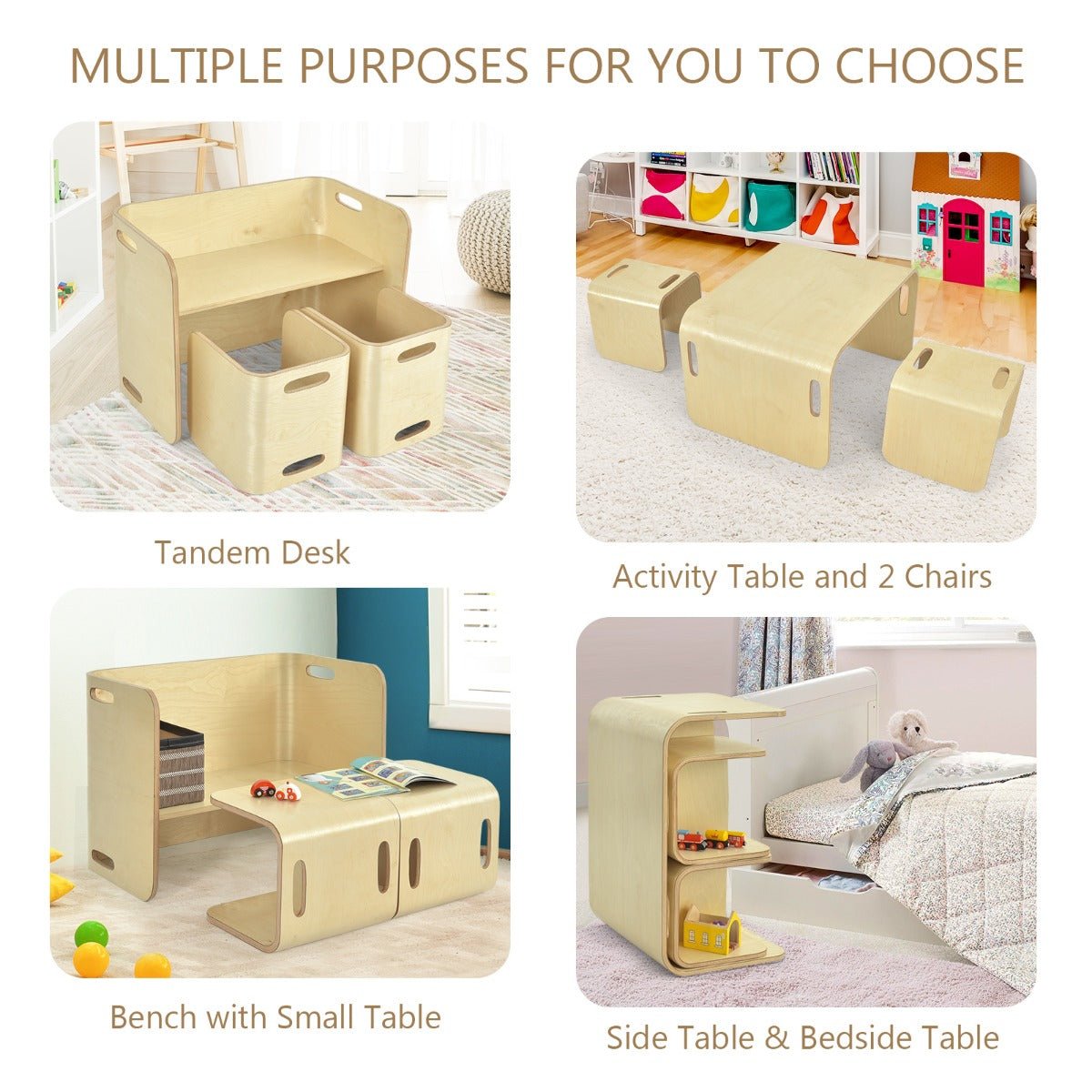 Rediscover Convenience with the Convertible Kids Table and Chair Set - Shop Today!