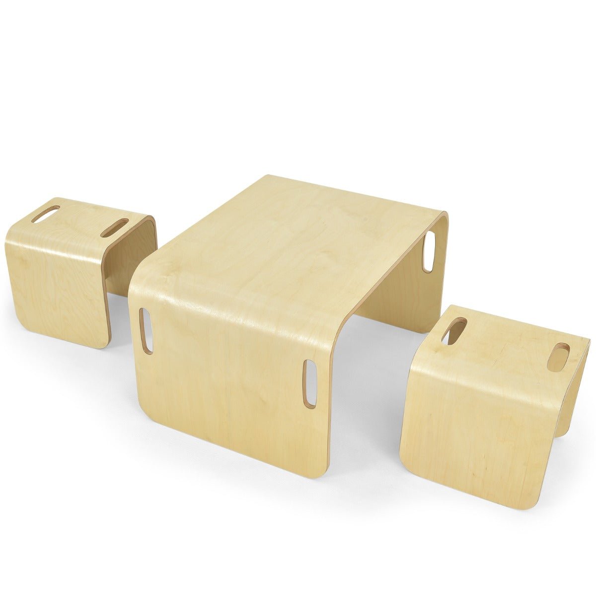Shop Natural Convertible Kids Table and Chair Set - Versatile and Stylish