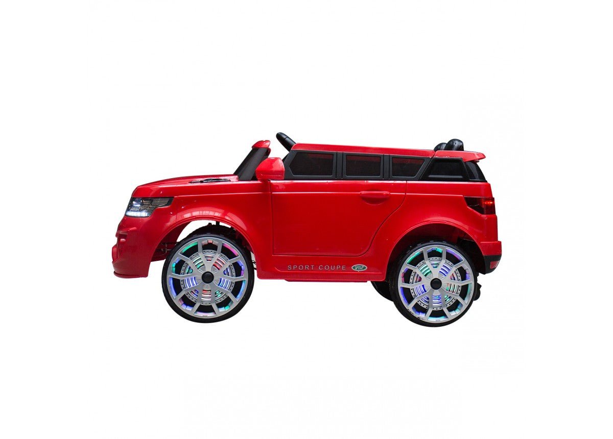 Red Coopa electric ride-on car - perfect for thrilling home adventures for kids.