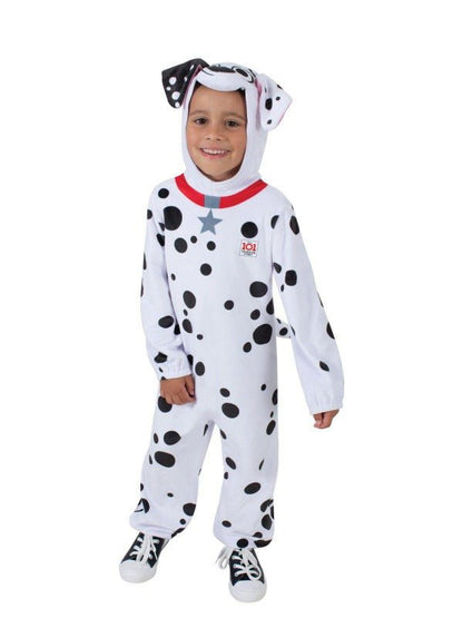 Disney 101 Dalmatians Kids Costume | Soft jumpsuit with spots for playful dress-up fun at home.