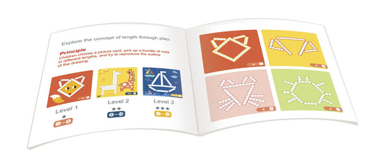 Colorful Math Sticks Puzzle Game for kids to develop problem-solving skills at home.