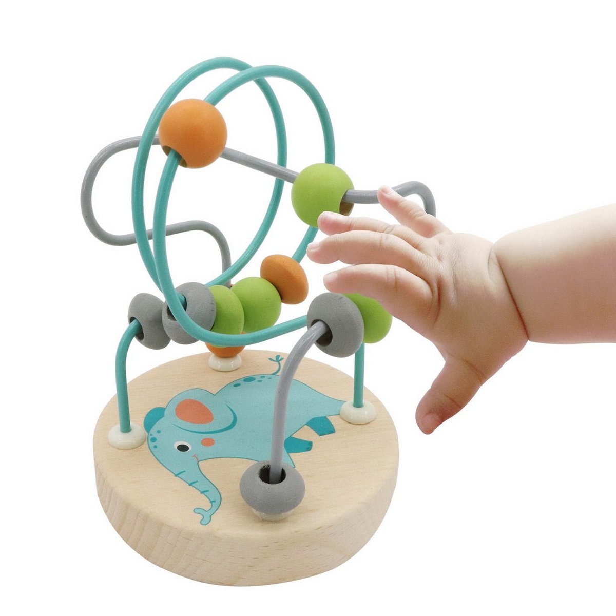 Crocodile bead maze toy for kids, perfect for developing fine motor skills and cognitive abilities.