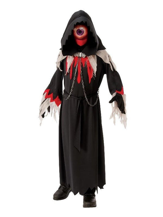 Kids spooky Cyclops Halloween costume robe with one eye for imaginative home play.