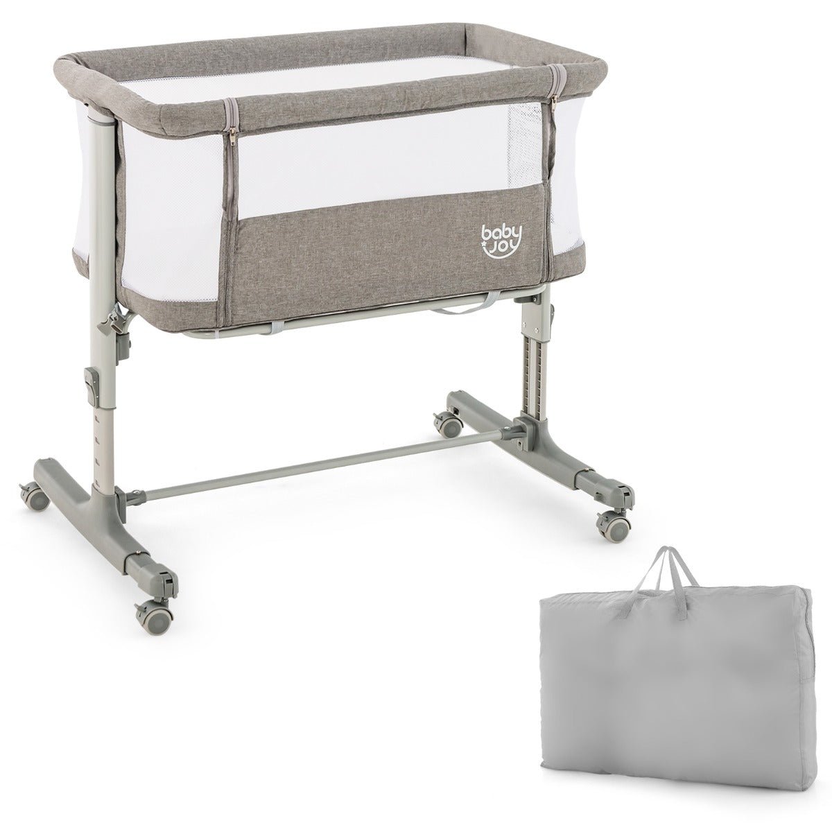 Dark Grey Bassinet Cot for Babies