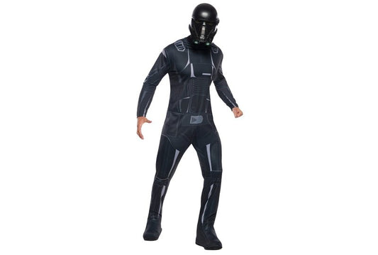 Adult Star Wars Death Trooper Costume for Rogue One with authentic helmet for Halloween.