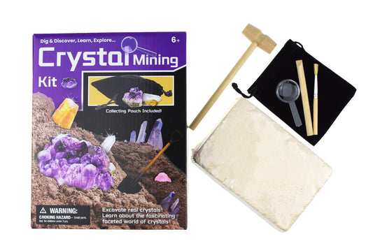 Kaper Kidz Crystal Mining Excavation Kit | Educational STEM toy for kids 6+. Fun at home.