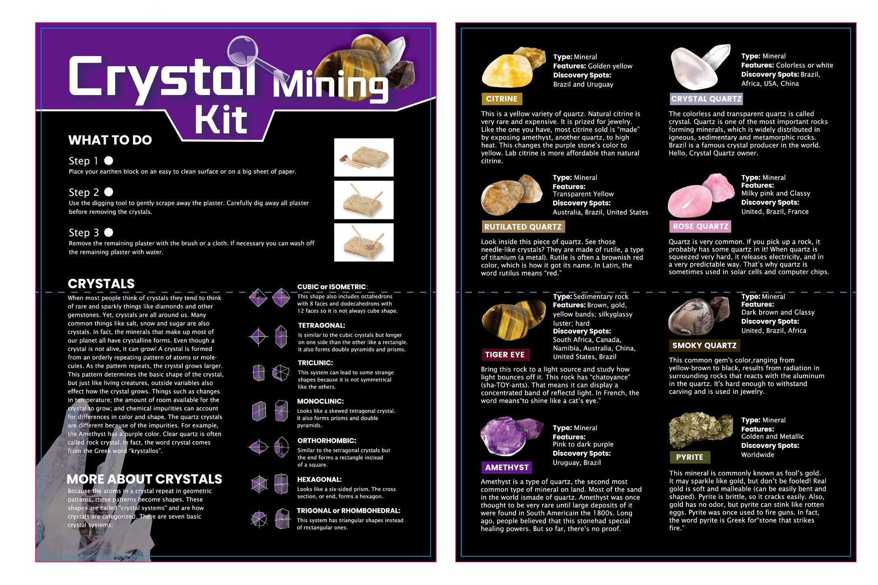Dig & Discover Crystal Mining Kit - Kids Mega Mart