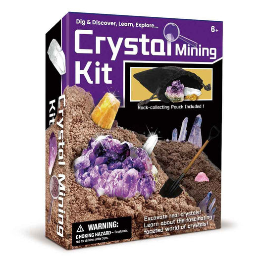 Kaper Kidz Crystal Mining Kit | STEM educational toy for kids 6+. Excavate and discover gemstones.