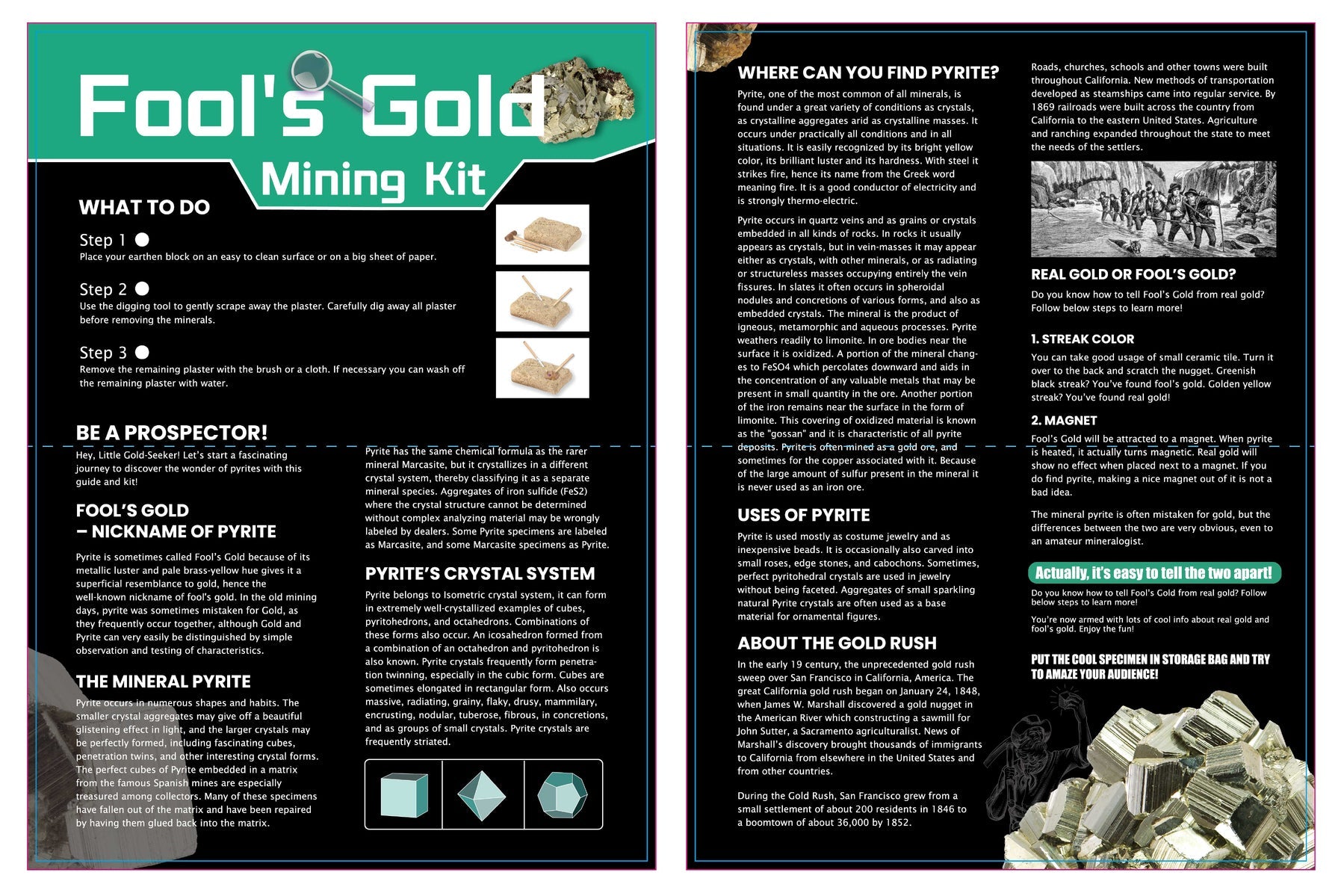 Dig & Discover Fool'S Gold Mining Kit - Kids Mega Mart