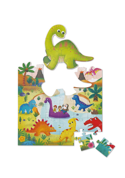 Colorful 40-piece Dinosaur Jigsaw Floor Puzzle for kids interactive play and learning.