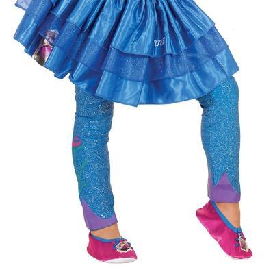 Disney Frozen Anna footless tights with Nordic print and glitter for kids playful attire.