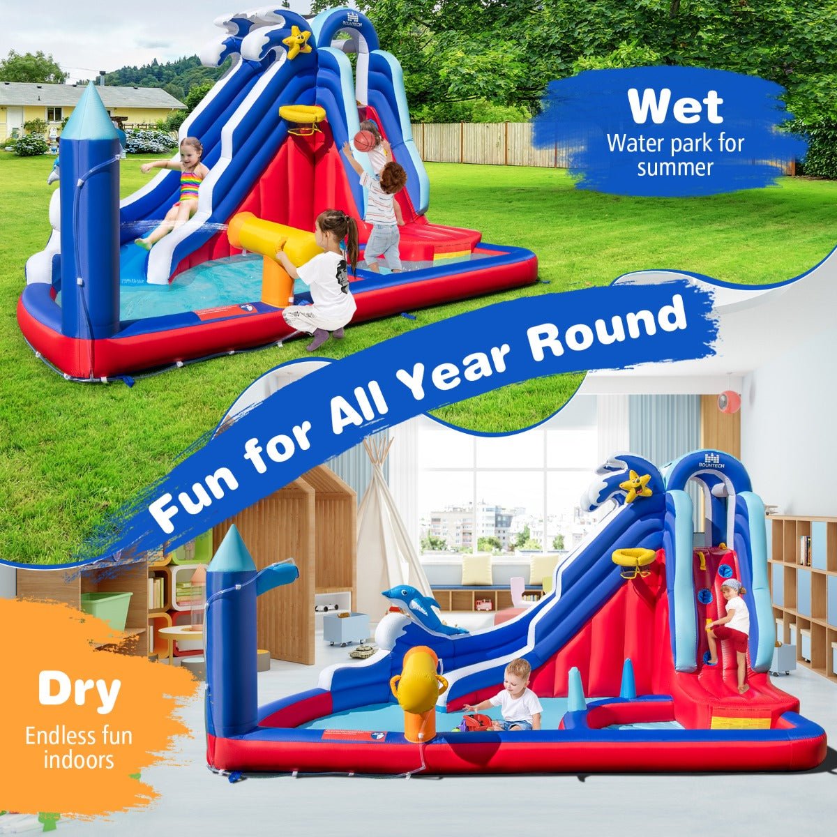 Dolphin Fun Inflatable Play Area