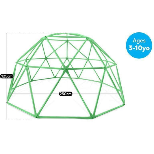 Kids outdoor climbing dome with durable steel construction, ideal for active play at home.