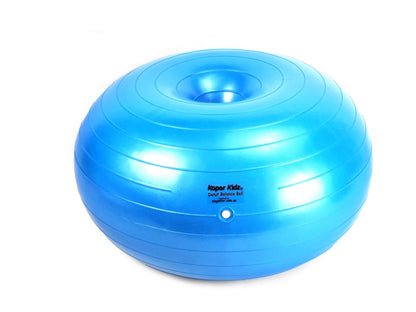 Blue Donut Balance Ball for kids active play at home - fun, active, and engaging.