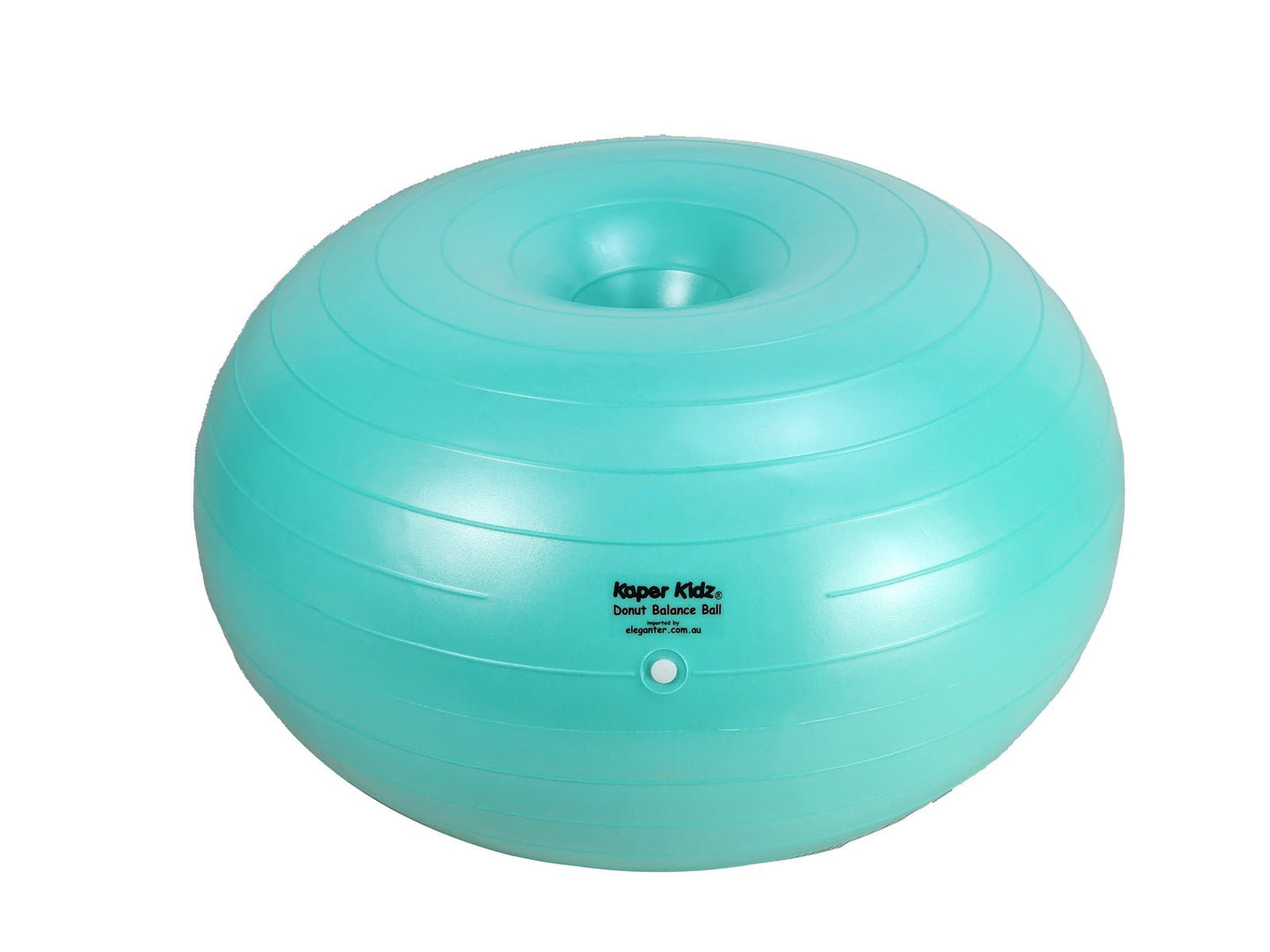 Green Donut Balance Ball for kids promoting balance and active play at home.