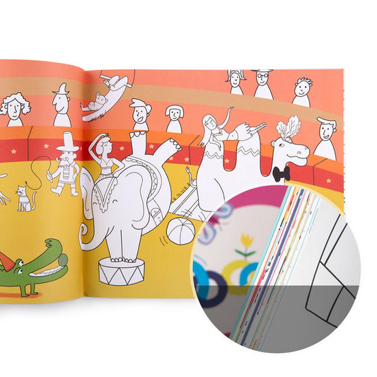 Colorful doodling book for girls with fun illustrations, ideal for creative play at home.