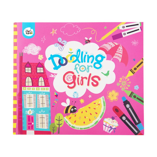 Doodling book for girls - spark creativity and imagination at home with fun illustrations.