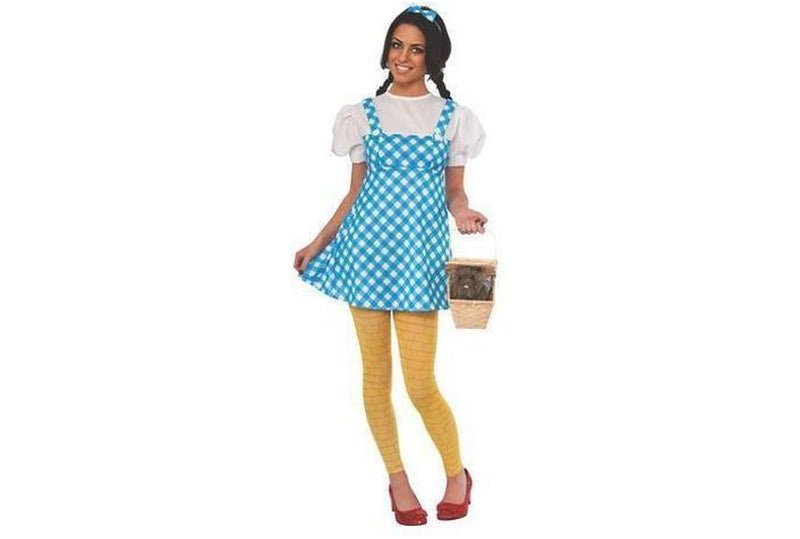 Dorothy Wizard of Oz costume set with pinafore and headband for childs playtime.