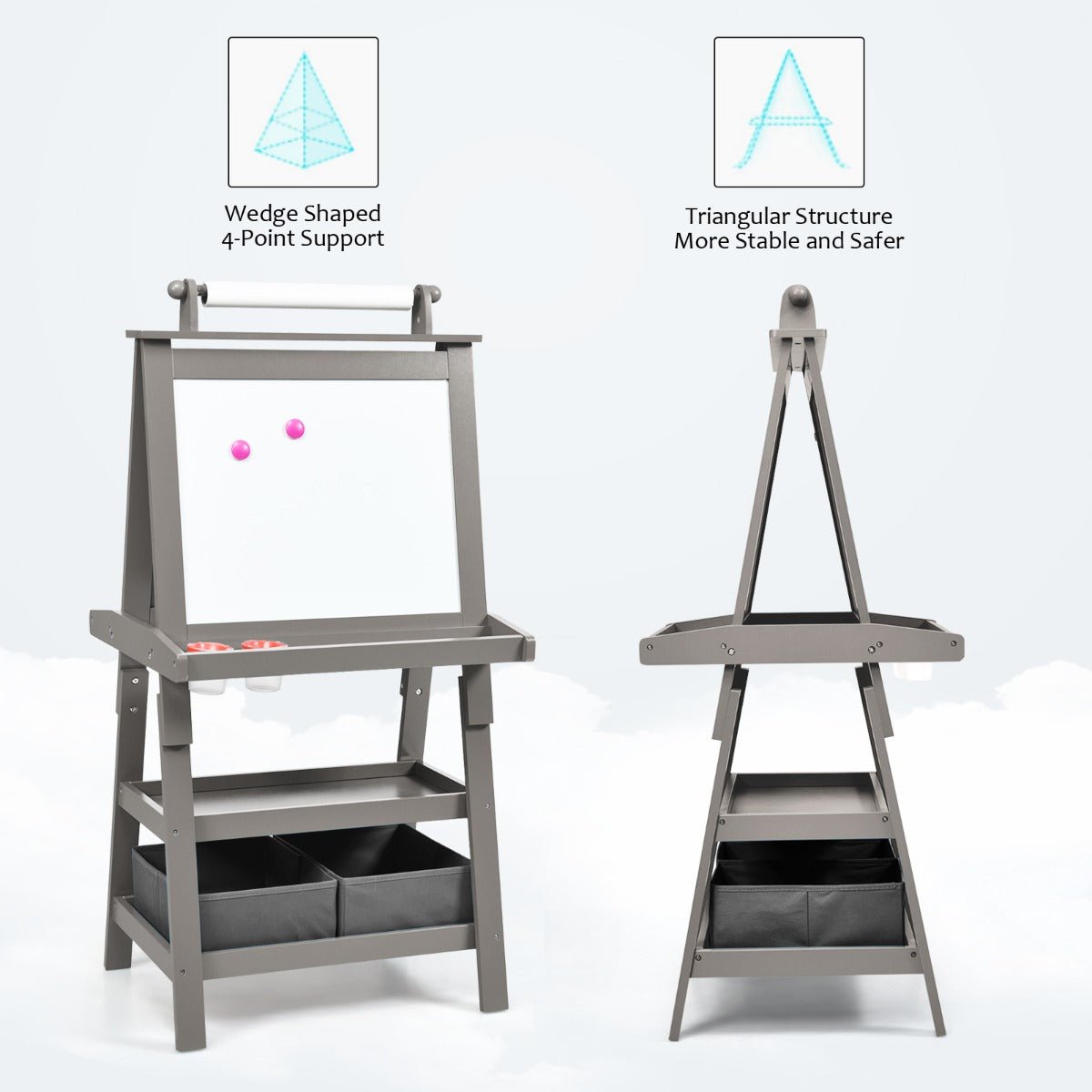 Grey Double Sided Easel - The Ultimate Artistic Companion