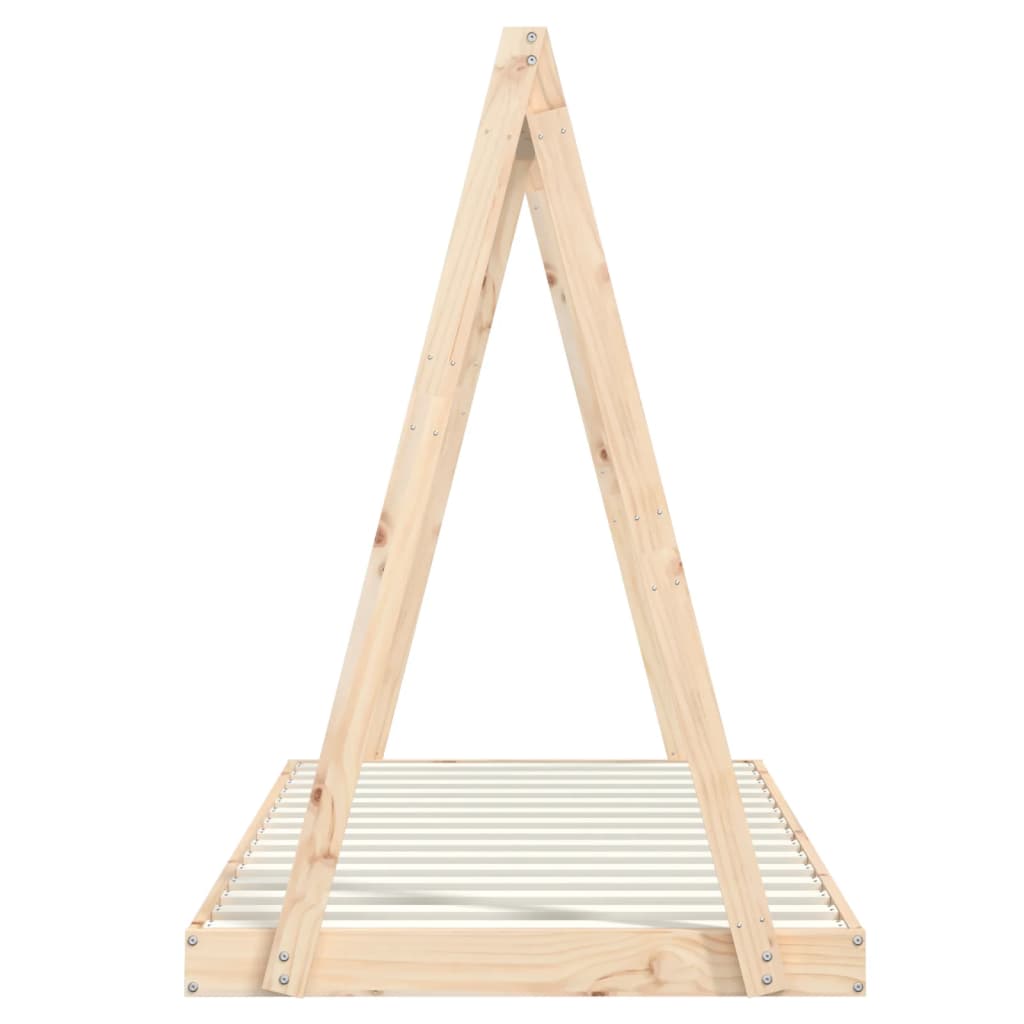 Kids pine wood tent bed frame, perfect for adventurous dreams in a cozy haven.