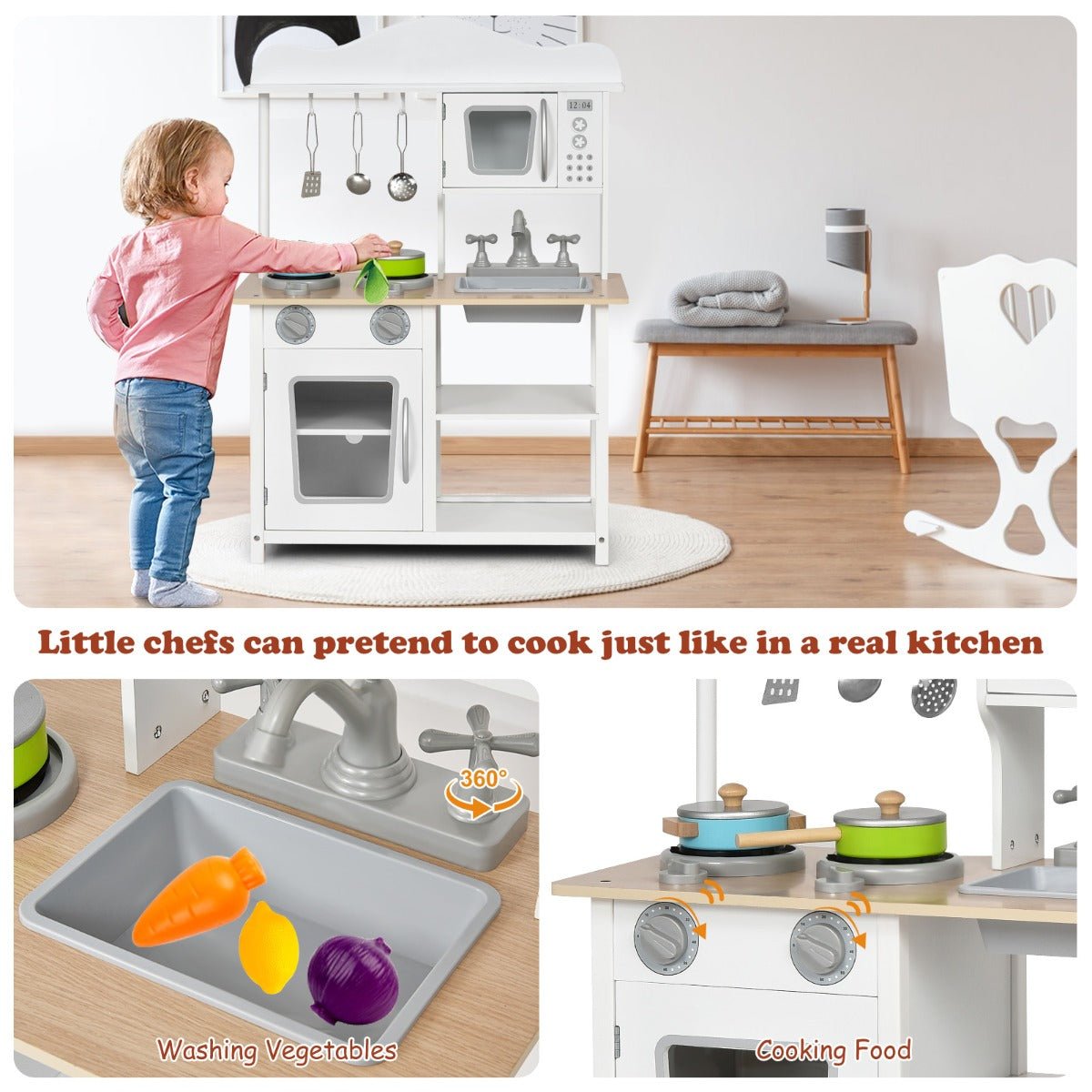 Spark Curiosity: Kids Play Kitchen with Educational Cooking Pretend Set