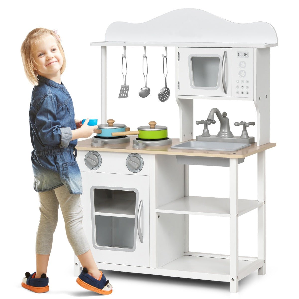 Play and Educate: Educational Kids Play Kitchen with Cooking Pretend Set