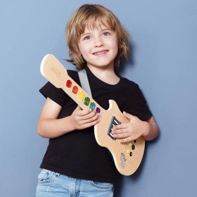 Classic World Electric Glowing Guitar | Colorful, interactive toy for kids musical play at home.