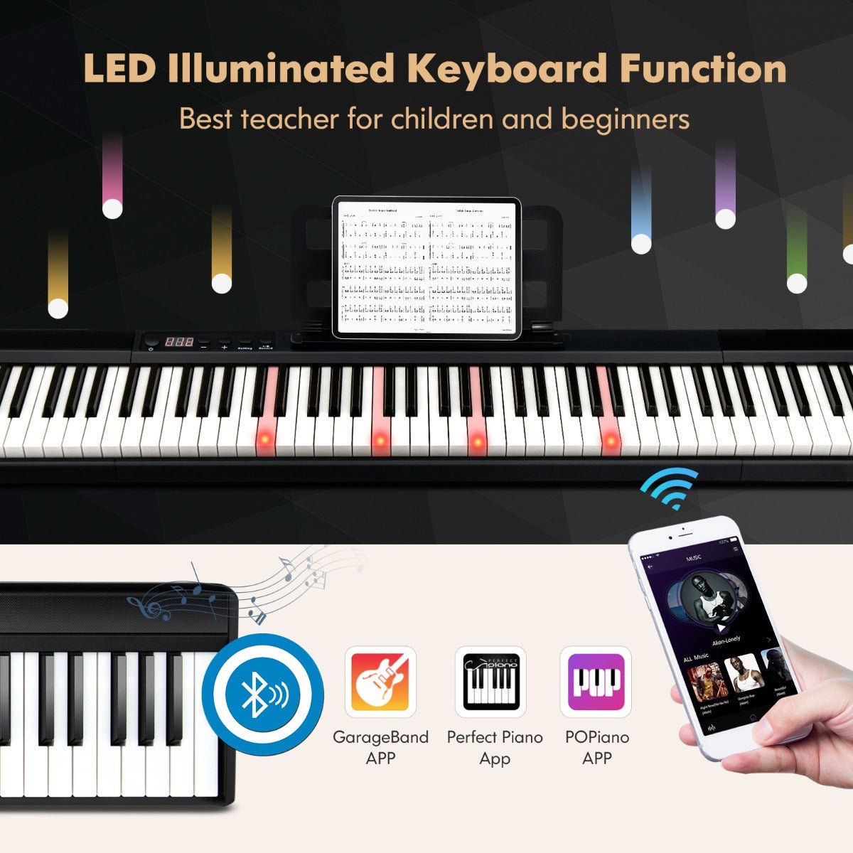 Illuminate Your Music with an Electric Lighted Piano Keyboard