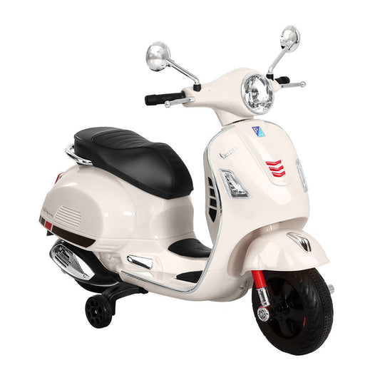 white vespa kids elegant ride