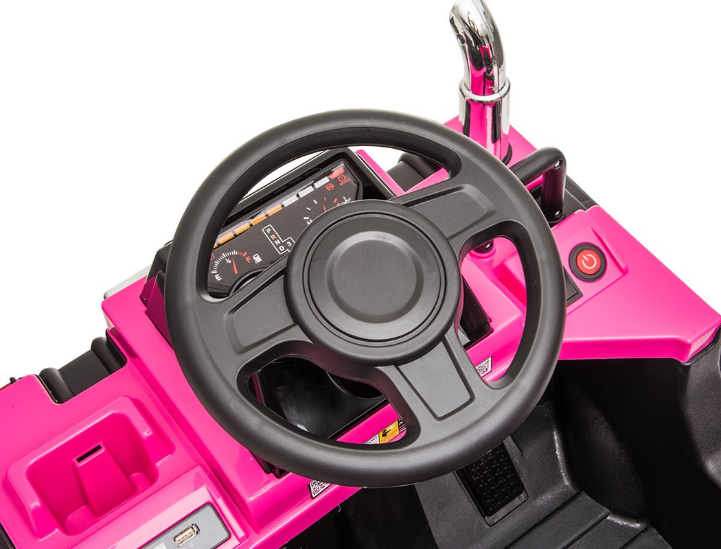 Electric Ride On Toy Dump Truck Pink