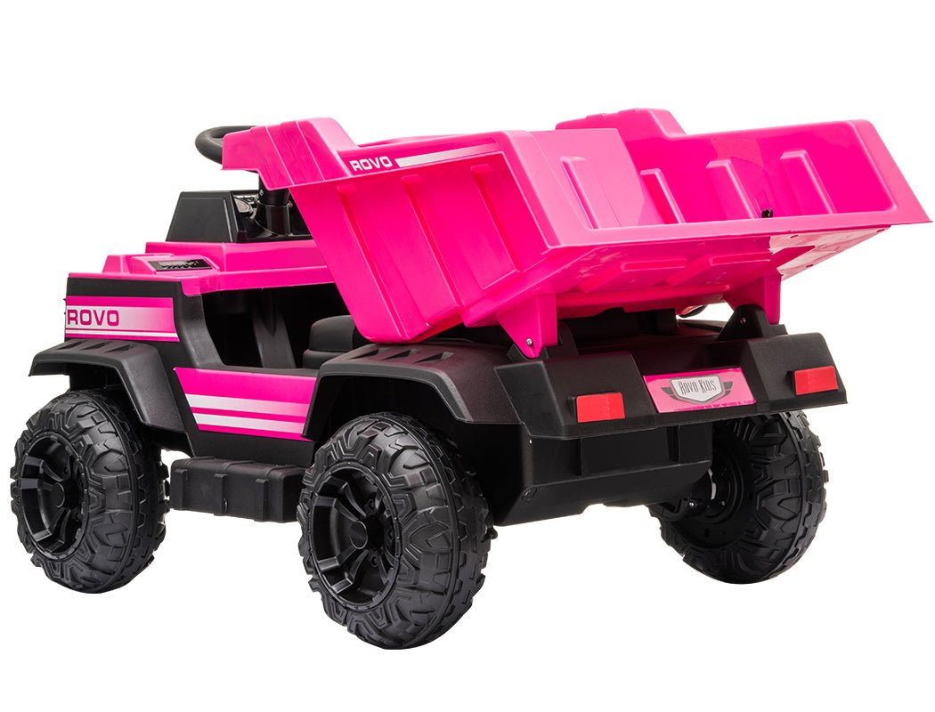 Electric Ride On Toy Dump Truck Pink