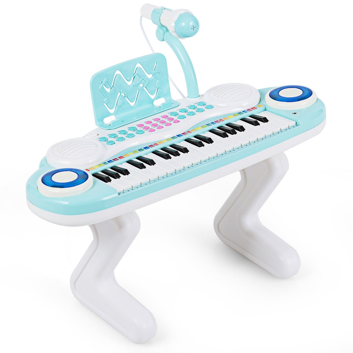 Shop the Blue Electronic Keyboard Piano with Microphone for Kids