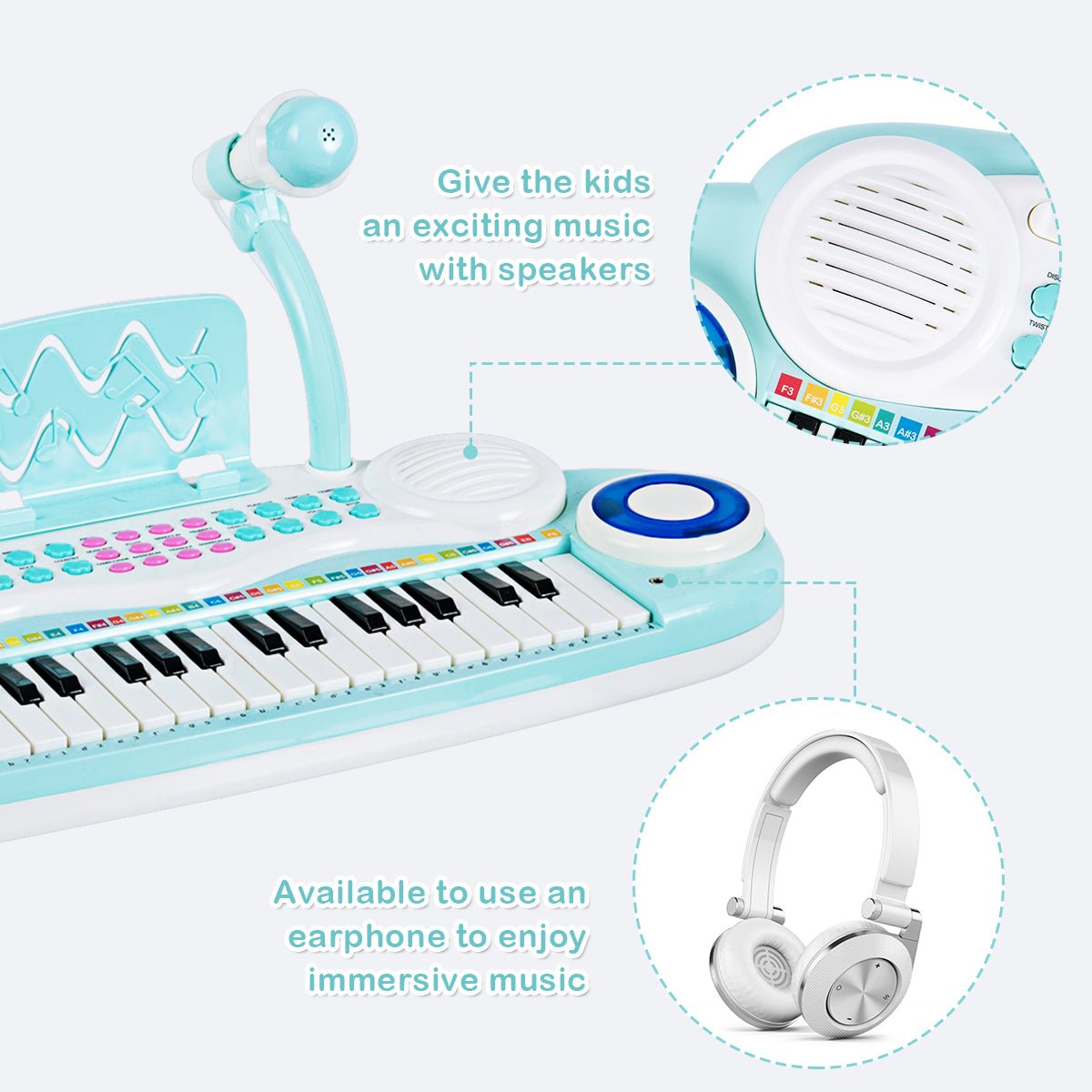 Shop the Blue Keyboard Piano for Kids - Perfect for Young Musicians