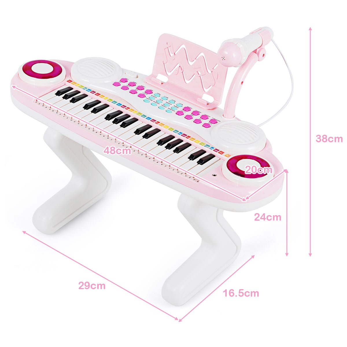 Get the Kids Pink Electronic Keyboard Piano with Microphone Today