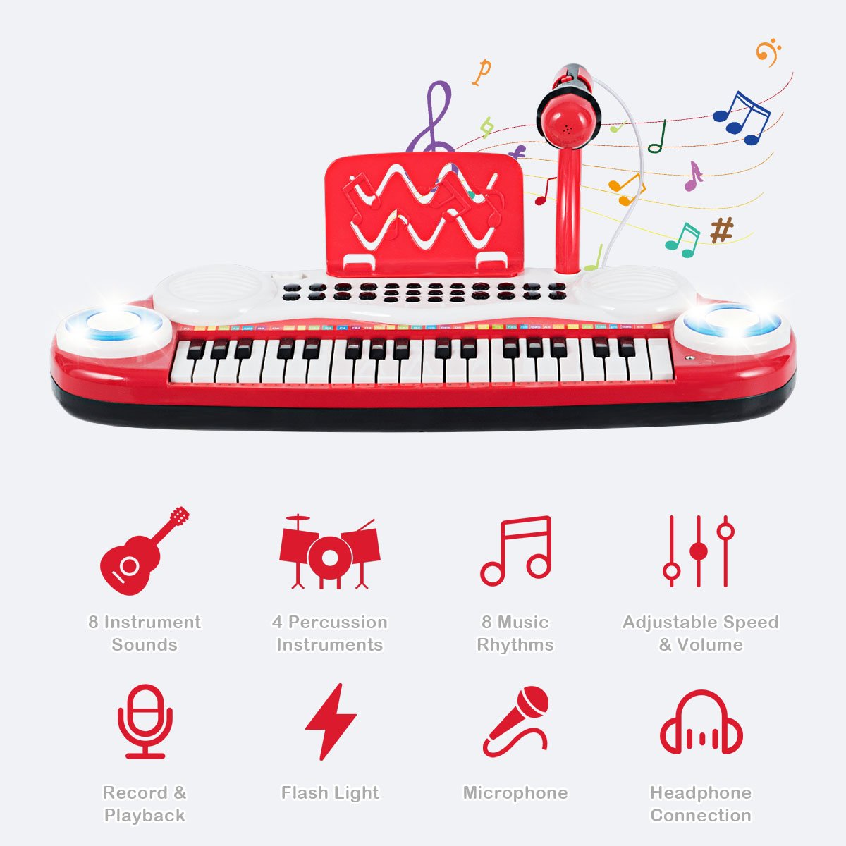 Kids Mega Mart: Your Source for Musical Fun with Red Keyboards