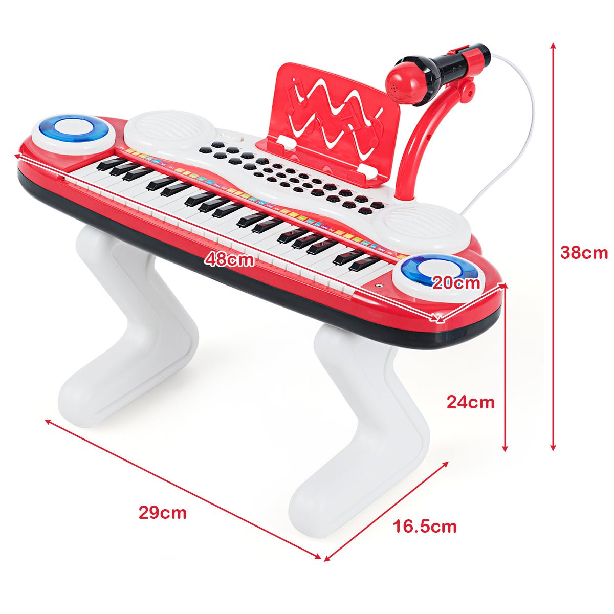 1Play Like a Pro with the Red Kids Keyboard Piano