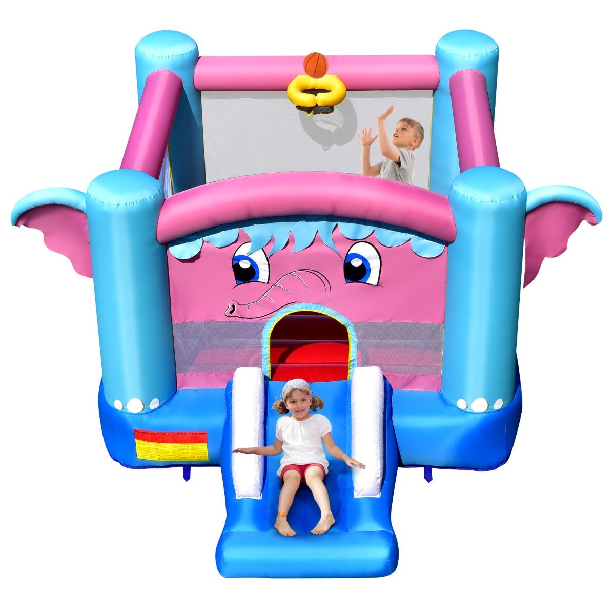 Elephant Theme Inflatable Castle - 3-in-1 Playtime Excitement